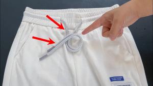 A better way to tie your gym shorts	